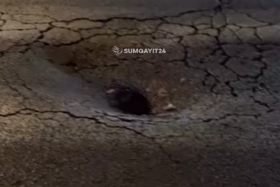 Sumqayıtın mərkəzi yolu ÇÖKƏ BİLƏR