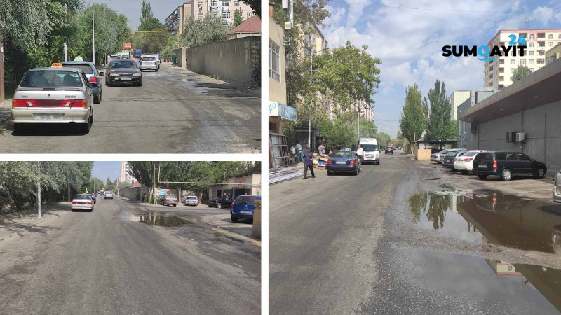 Sumqayıt: 9-cu mikrorayon sakinləri səkinin olmamasından narazıdırlar