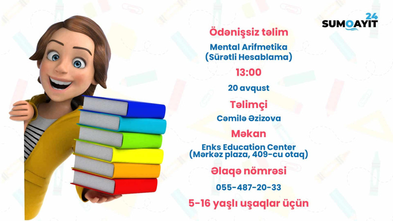 Sumqayıtda mental arifmetika təlimi keçirdiləcək