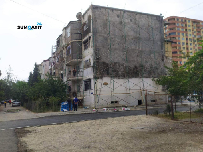 Sumqayıt: binaların fasadları yenilənir və girişləri təmir olunur