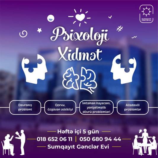 Sumqayıt Gənclər evində psixoloji təlim keçiriləcək