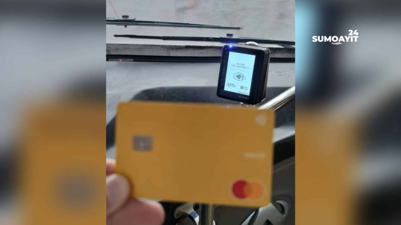 Sumqayıtda sərnişin avtobusları artıq kart sisteminə keçib