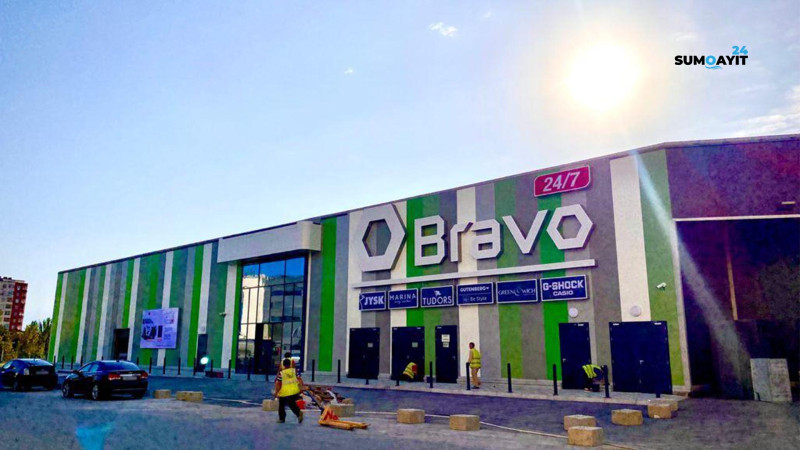 Sumqayıt: şəhərin ən böyük Bravo supermarketinin inşası yekunlaşır