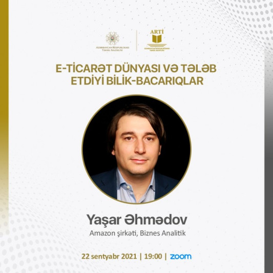 Amazon şirkətinin biznes-analitiki E-ticarət və tələb etdiyi bilik-bacarıqlar adlı vebinar keçirəcək