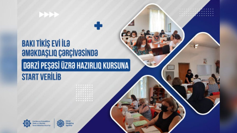Dərzi peşəsi üzrə hazırlıq kursunda Sumqayıt sakinləri də iştirak edə biləcək