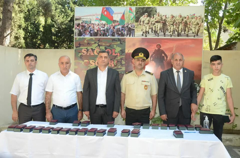 Sumqayıtda şəhid ailələrinə və müharibə iştirakçılarına dövlət mükafatları təqdim olunub