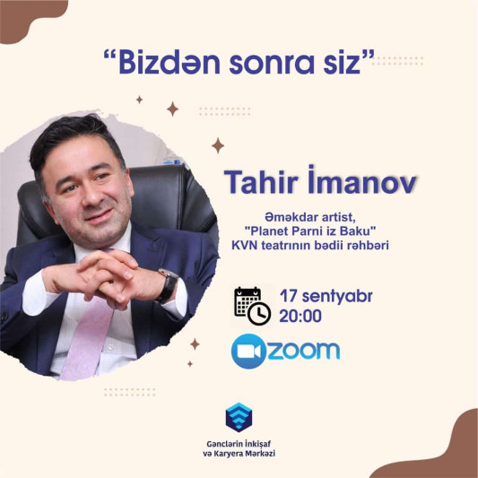 Planet Parni iz Baku KVN teatrının bədii rəhbəri Bizdən sonra siz görüşdə iştirak edəcək