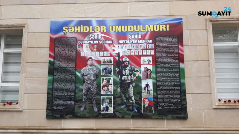 Sumqayıt: iki şəhid lövhəsinin açılışı baş tutub