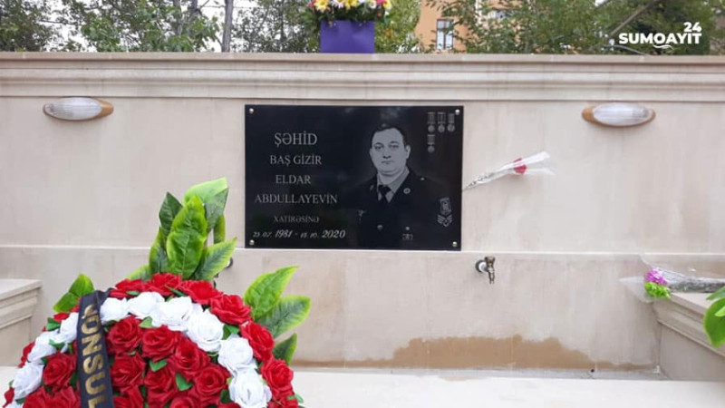 Sumqayıt: 18-ci mikrorayonda şəhidin adına bulağın açılış mərasimi baş tutub