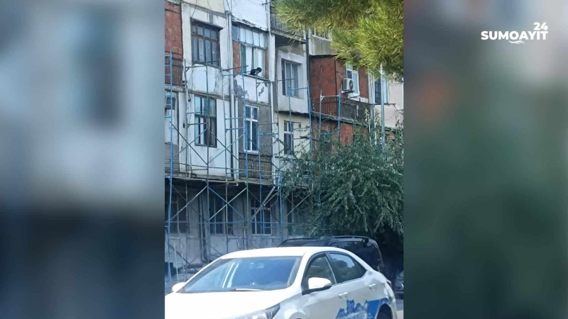 Sumqayıt: yataqxananın fasadı yenilənir