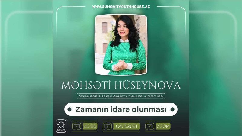 Sumqayıt Gənclər Evi Zamanın idarə olunması mövzusunda görüş keçirəcək