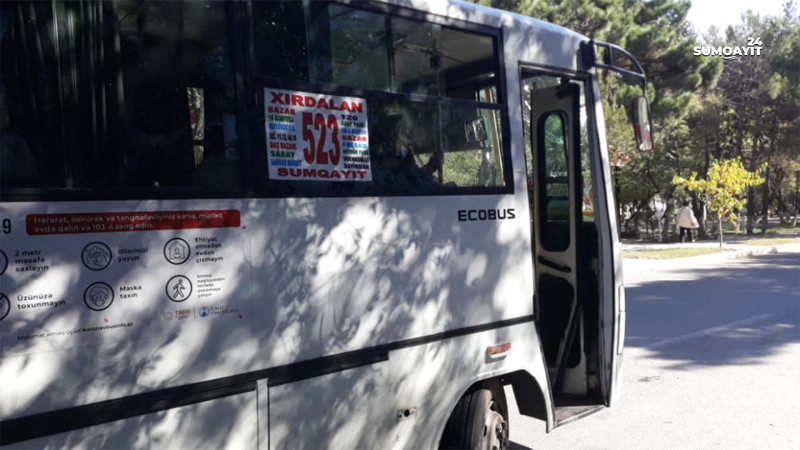 Sumqayıt sakinləri səhərlər Saray yolu ilə gedən avtobusa minə bilmirlər