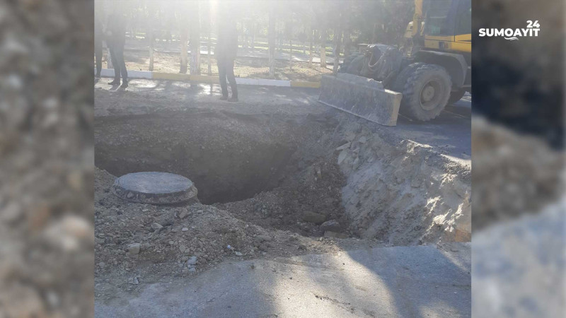 Sumqayıtda kanalızasiya borularının dəyişdirilmə prosessi davam edir