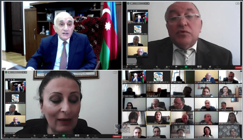 Sumqayıt Dövlət Universitetində onlayn məşğələ keçirilib