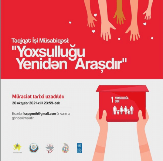 Sumqayıtlı gənclər Yoxsulluğu Yenidən Araşdır Tədqiqat İşi Müsabiqəsində iştirak edə bilərlər