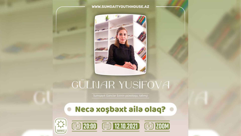 Sumqayıtda Necə xoşbəxt ailə olaq? mövzusunda psixoloji təlim keçiriləcək