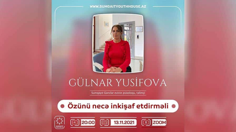 Sumqayıtda Özünü necə inkişaf etdirməli mövzusunda təlim keçiriləcək