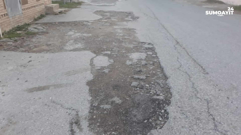 Sumqayıtda daha bir yolun təmirə ehtiyacı var