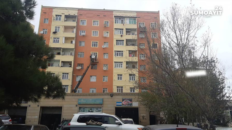 Sumqayıt: Elmarın kruqu adlanan ərazidə binaların örtüyü yenilənib