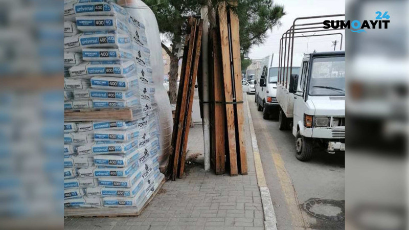 Sumqayıtda 17 mikrorayon ərazisində piyadalar səkilərdən istifadə edə bilmirlər