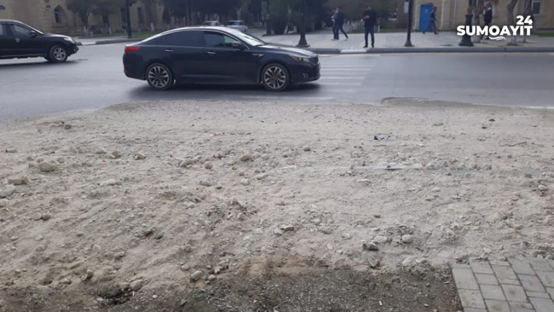 Sumqayıt: mərkəzi prospektlərin kəsişməsində yaranan problem aradan qaldırılıb