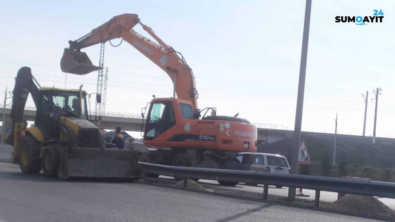 Bakı-Sumqayıt yolunda yol ayırıcıları dəyişdirilir