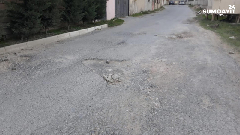 Sumqayıtda daha bir yolun təmirə ehtiyacı var