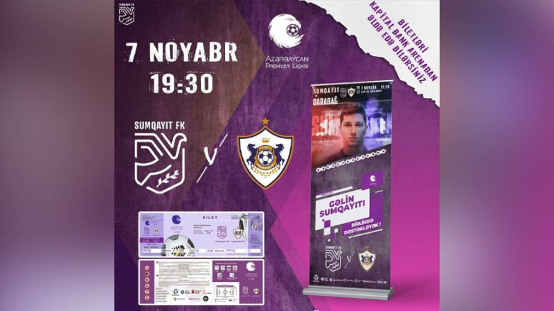 “Sumqayıt” FK ilə Qarabağın matçına biletlər satışa çıxarılıb