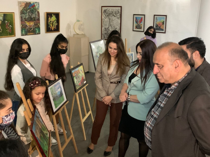 Sumqayıtda Vətən eşqi uşaqların gözü ilə adlı sərgisi keçirilib
