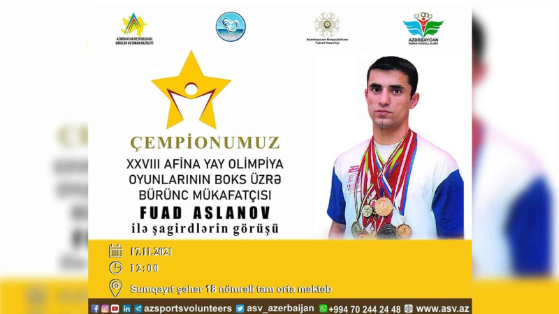 Sumqayıtda  Azərbaycan Respublikasının Əməkdar Məşqçisi ilə görüş keçiriləcək