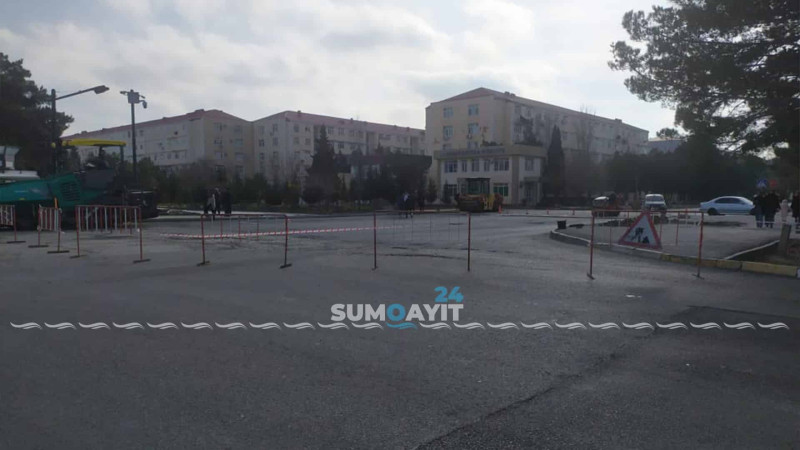Sumqayıt: Lüdviqshafen parkının önündəki yolda hərəkət məhdudlaşdırılıb