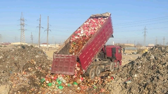 “Təmiz Sumqayıt-Kənan” MMC-nin poliqonunda 35 ton qida məhsulu məhv edilib