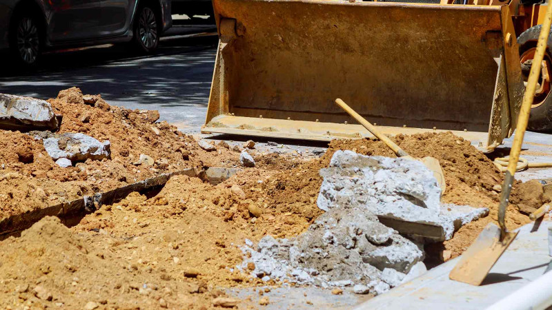 Sumqayıt: Novxanı bağlarında dağılmış yol bərpa edilir