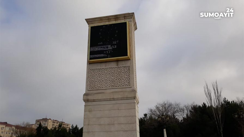 Sumqayıt: “Heydər Əliyev” parkında saat aylardır ki işləmir