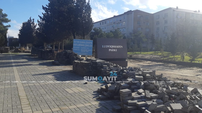 Sumqayıtın Lüdviqshafen parkında bərpa işləri başlanılıb