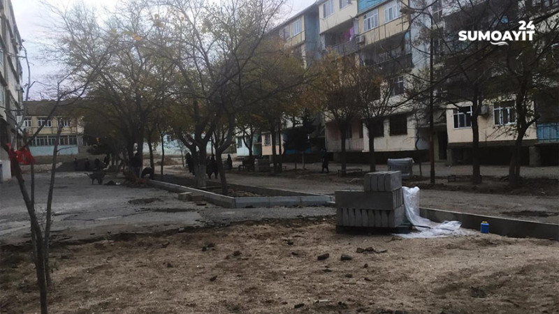 Hacı Zeynəlabdin Tağıyev qəsəbəsində yeni uşaq meydançası salınır