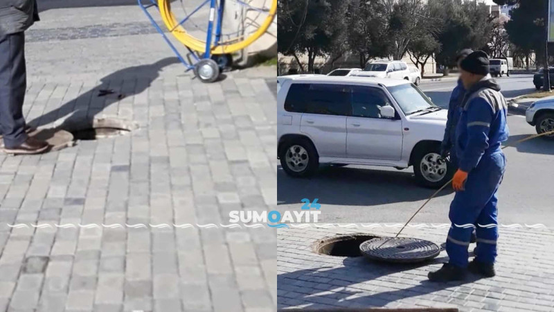 Azərbaycan prospektində yeni yeraltı internet kabelləri çəkilir