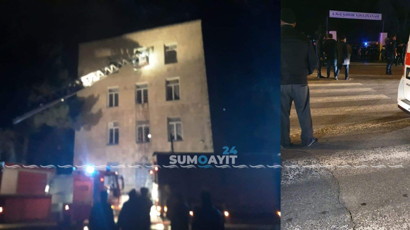 Sumqayıt: 4 saylı şəhər xəstəxanasında yanğın olub