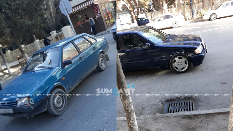 Heydər Əliyev prospektində iki minik maşını toqquşub