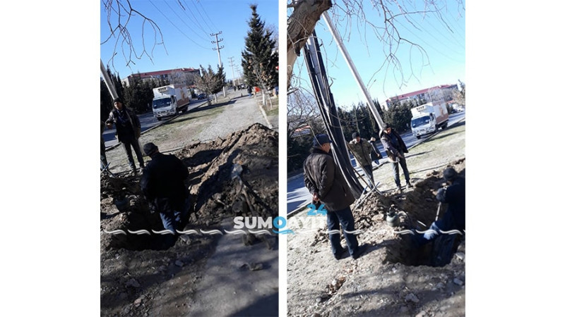 Sumqayıt: işıq xəttində qəza baş verib