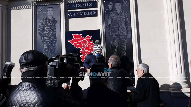 Sumqayıt: şəhid Ülvi Hüseynov və Ülvi Məhərrəmovun xatirə abidəsi açılıb