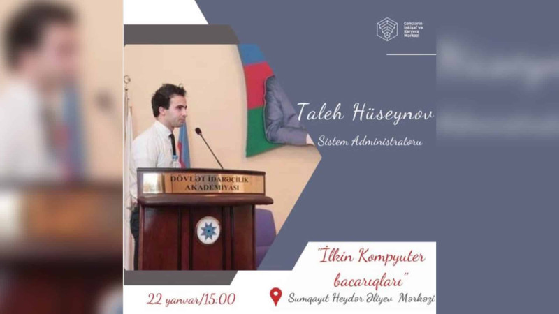 Sumqayıt: “İlkin Kompüter bacarıqları” adlı ödənişsiz təlim keçiriləcək