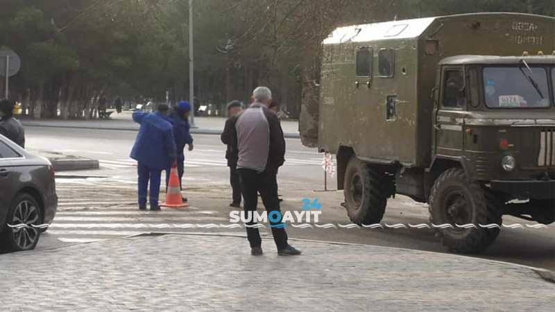 Heydər Əliyev prospektində yaranmış “gölün” fəsadları aradan qaldırılır