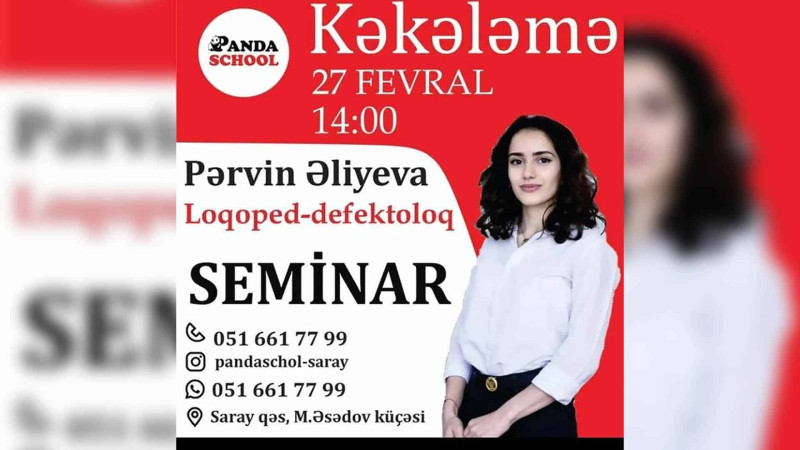 Sarayda kəkələmənin qarşısının alınması üzrə təlim keçiriləcək