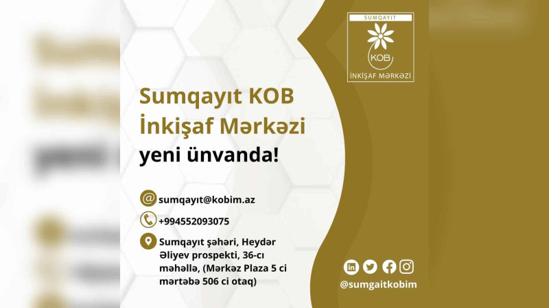 Sumqayıt KOBİM yeni ünvanda fəaliyyət göstərir