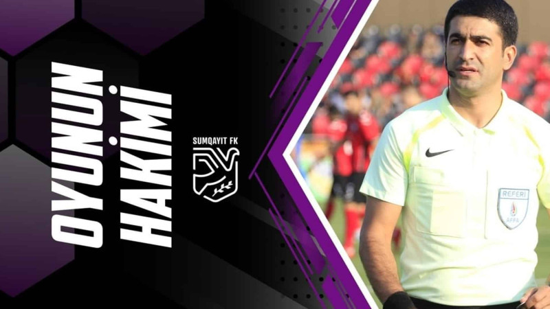 “Sumqayıt” futbol klubunun oyunu bu hakimlərə həvalə olunub