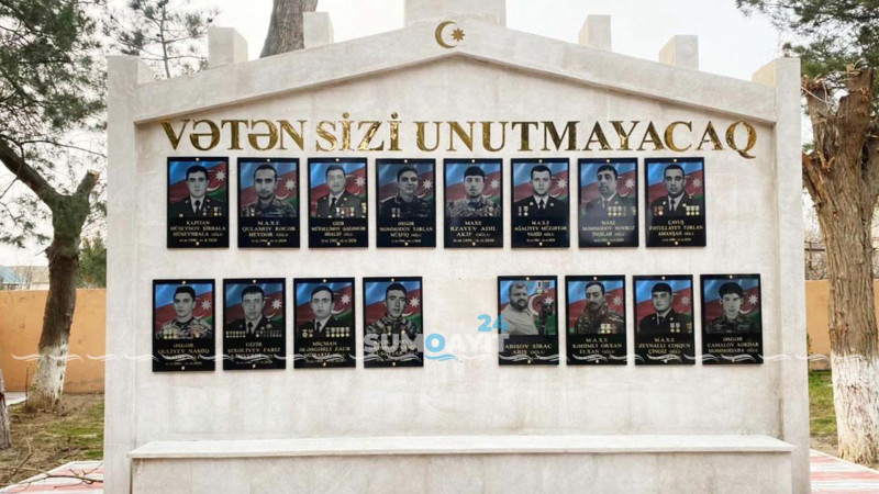 Şəhidlər parkında xatirə kompleksi inşa edilib