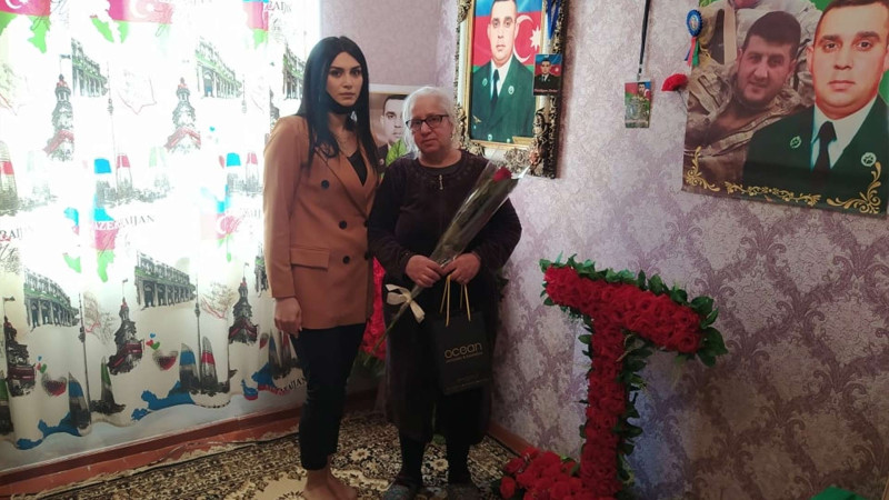 Beynəlxalq Qadınlar Günü ərəfəsində şəhid analarına baş çəkilib