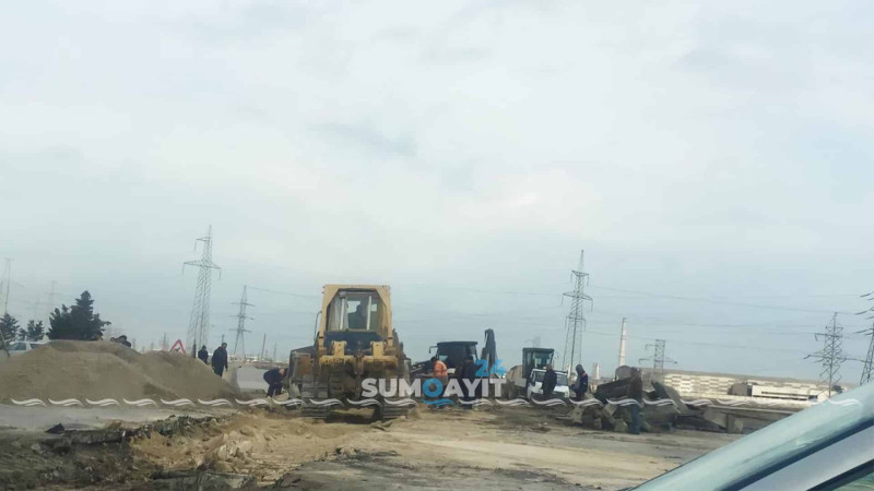 Dəmir yolunda təmir işləri görülür