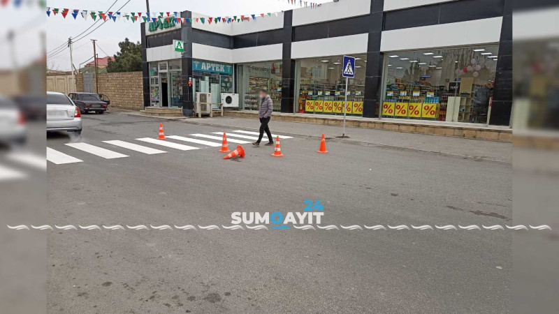 Sumqayıt: daha bir küçədə piyada keçidləri çəkilir